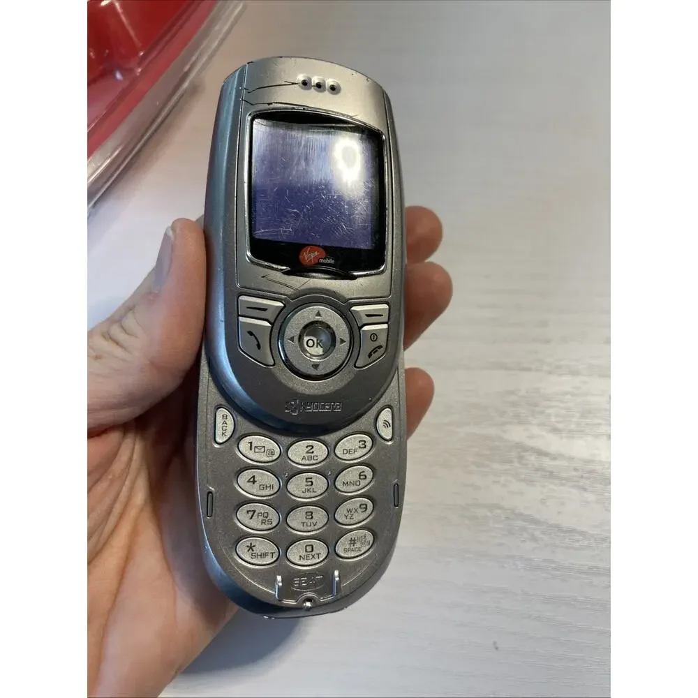 Vintage Kyocera Slider V5 MTV Edition Virgin Mobile - Used (As-Is) Memorabilia